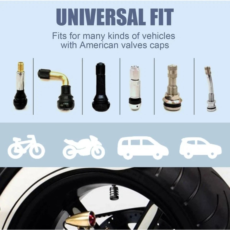 DECURCAR Tire Valve Stem Caps Cover - (5 Pack) Air