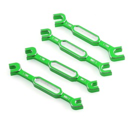 KEEDA 4PCS RC Aluminiumlegierung Schraubenschlüssel, 3.0/3.2/3.5/3.7/4.0/5.0/5.5/6.0mm Kugelendentferner RC Kugelgelenk Werkzeug für RC Modell Auto Boot RC Drone (Grün)