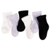 Petit Minou Bella Seamless-Toe Turkish Cotton Ribbed Crew Socks -