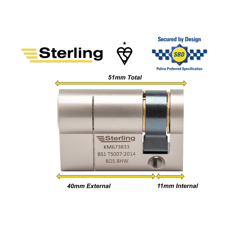 Sterling ESN1140 TS007 BS1 1 Star Police Approved Secured by
