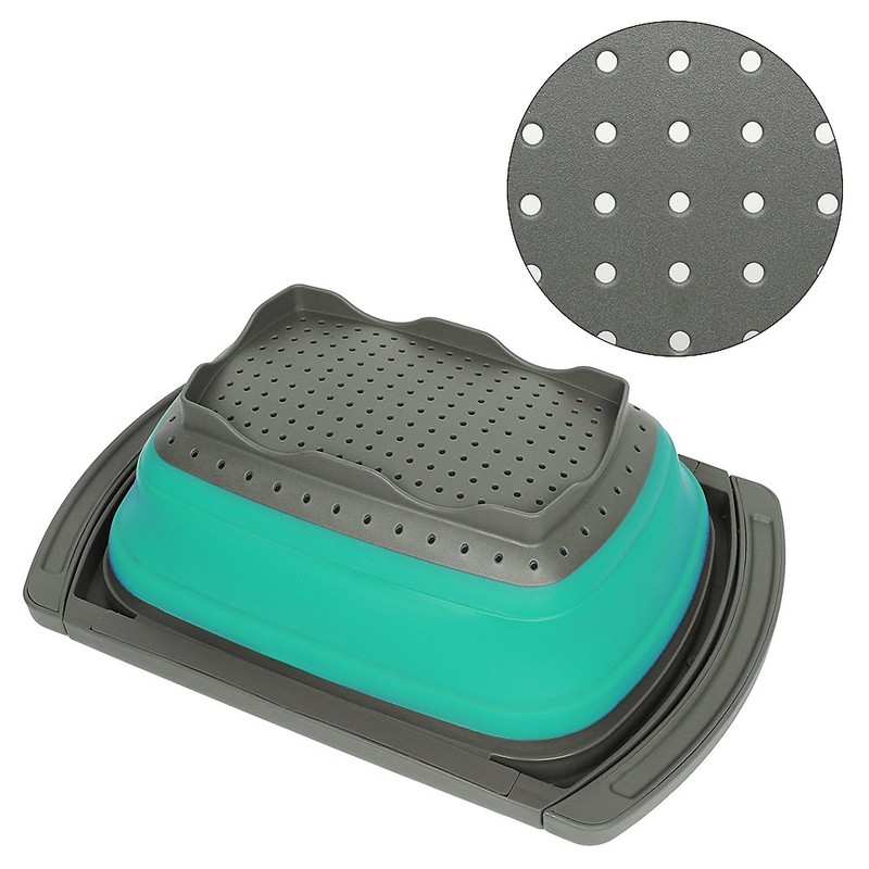Qimh Colander collapsible, Colander Strainer Over The Sink Vegetable/Fruit Colanders
