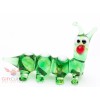 Hand-Blown Glass Caterpillar Figurine Unique Handmade sculpture