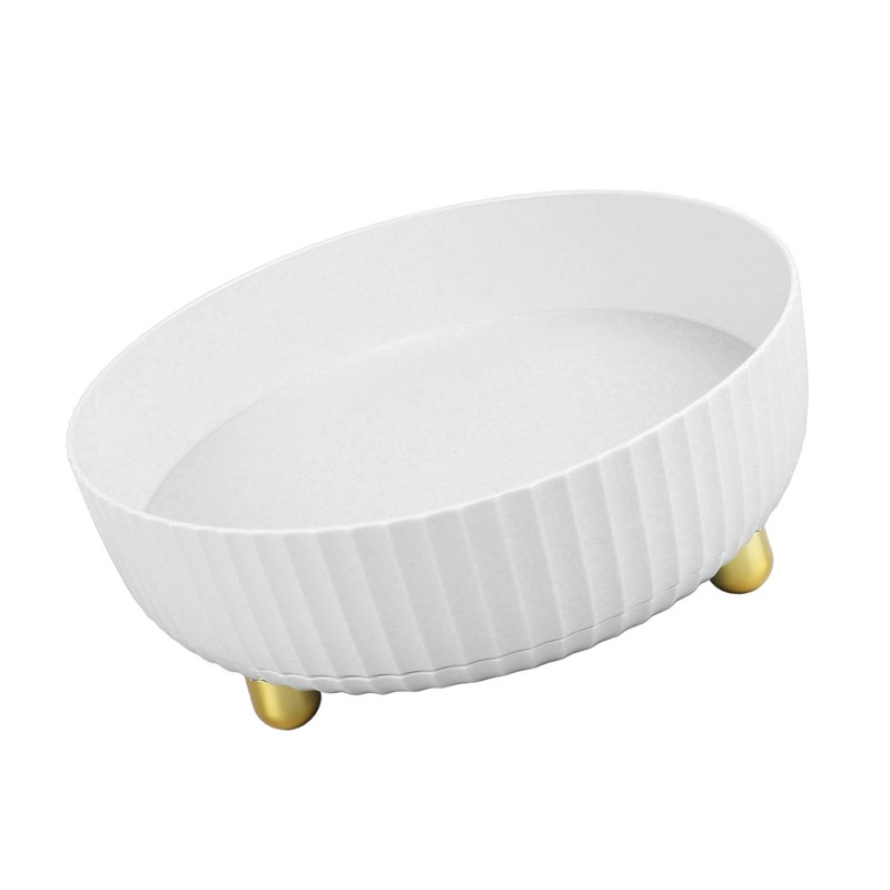 Rotatable Storage Tray Plastic Large Capacity Rotating Organizer Tray Desktop