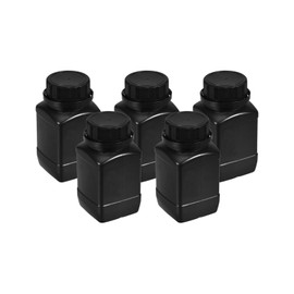 YOKIVE 5 Pcs Chemistry Reagent Bottle, Lab Containers with Wide Mouth | Liquid Storage, Great for Laboratory, Stores, Factory (Black, 8.45-Oz)