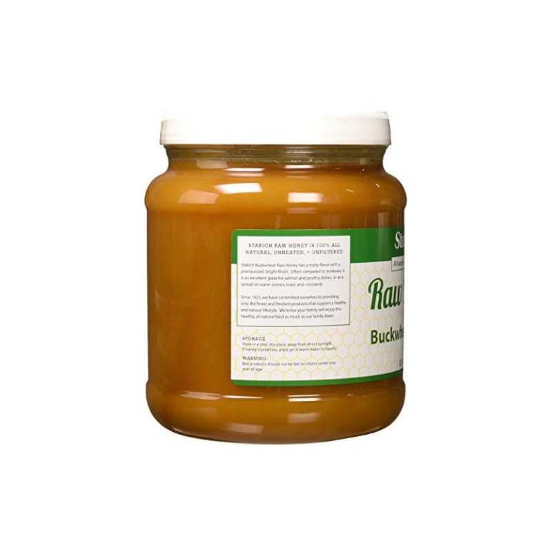 Stakich Buckwheat Antioxidant Raw Honey - Pure, Unprocessed, Unheated, Kosher
