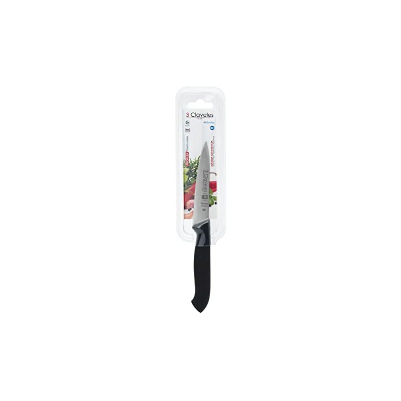 3 CLAVELES CUCHILLO VERDURAS Proflex Negro 10 cm - 4"