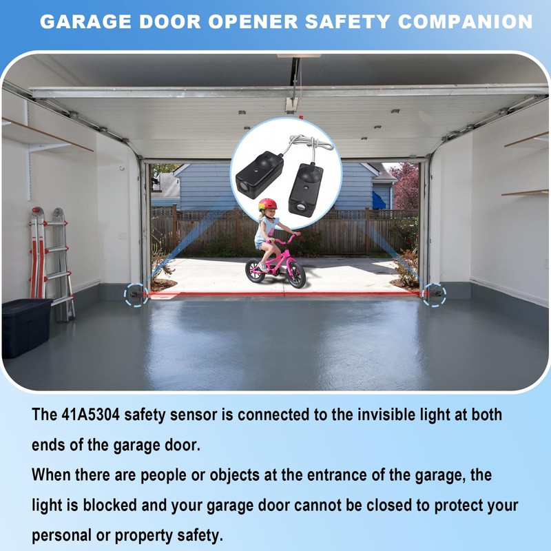 41A5034 Safety Garage Door Sensor Replacement for Liftmaster/Craftsman/Chamberlain Garage Door