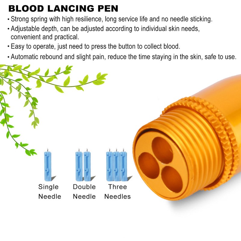 Household Medical Three needle Blood Lancing Pen Cupping Acupuncture Massage