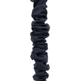 Meriville 5 Foot Linen Fabric Chandelier Chain Cord Cover with Velcro Closure, Black