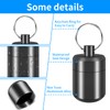 Pill Keychain Holder- Small Pill Box Waterproof Pills Fob Organizer