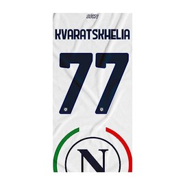 SSC NAPOLI Kvara Beach Towel, Unisex Adult, White