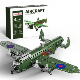 Lucky Doug STEM Building Projects Model Airplane Set - 389 Pieces STEM Project Building Toys for Kids Ages 8-12, Assembly Science Kit Educational Army Toys Gift for Kids Boys 8 9 10 11 12-16 Years Old