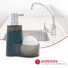 Home Basics 13.5 oz. Plastic Soap Dispenser with Sponge Compartment,