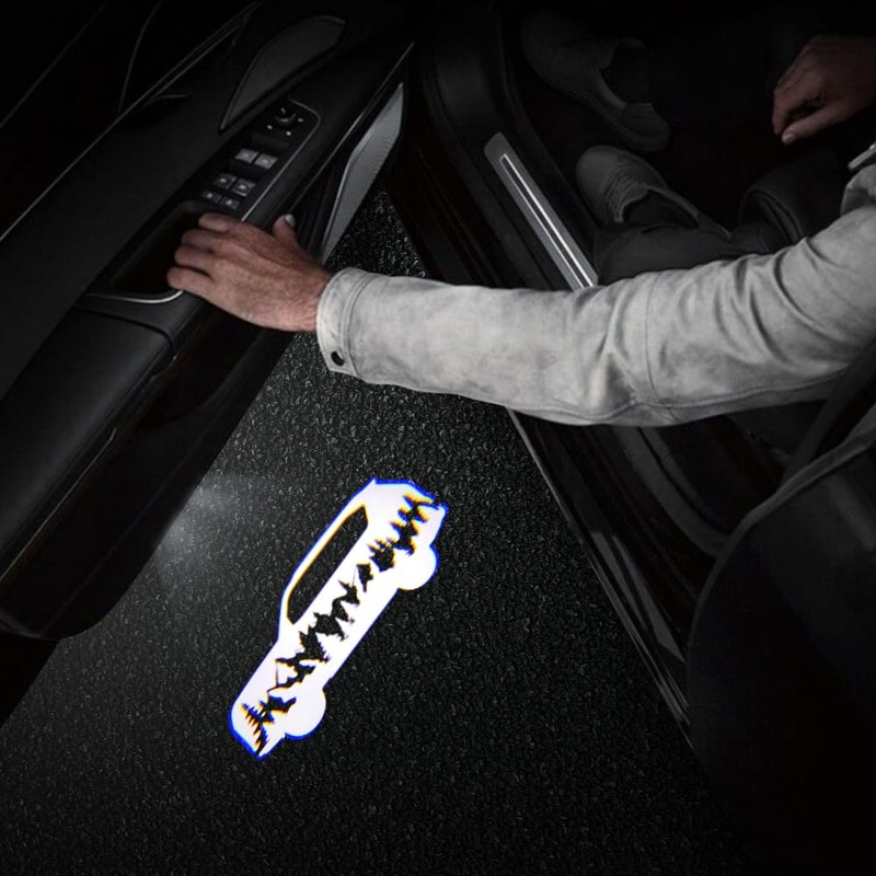 2 PCS Car Door Logo Lights Compatible for Sequoia 2008-present
