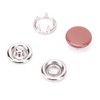 100 Set Snap Button Colorful Brass Prong Press Stud Sewing