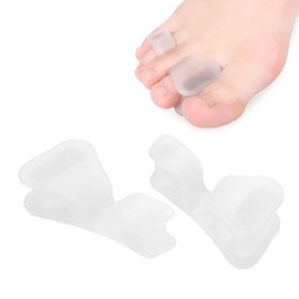 Juego de Separador de Dedos, 5 pares Hallux Valgus Corrección de Dedos, Herramienta de Separación de Dedos Silicona Transparente para Juanetes Dedos Superpuestos