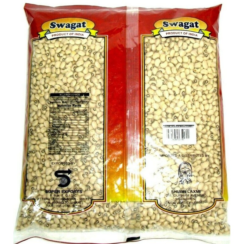 Swagat Whole Black Eyed Pea Cowpeas 4 lb Desi Chori