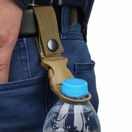 Camping, hiking, outing, portable water bottle strap, bottled water holder, water bottle holder, beverage holder M11041 Black 8ea