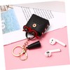 TEHAUX Owl Earbud Bag with Keychain Cute Cartoon Earphone Organizer