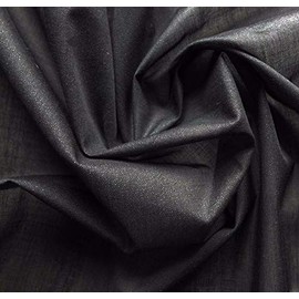 Marent brand Lightweight Fusible Iron On Premium Interfacing Fabric 150cm wide (Per Metre) White Black Charcoal (Black)