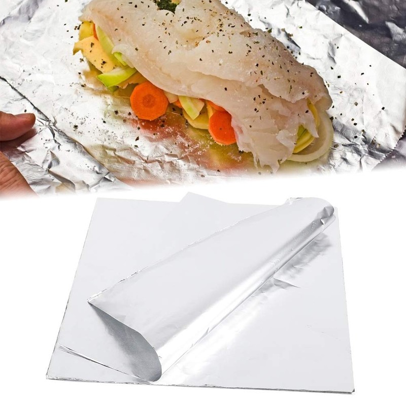 100pcs High Temperature Resistant Aluminum Foil BBQ Paper