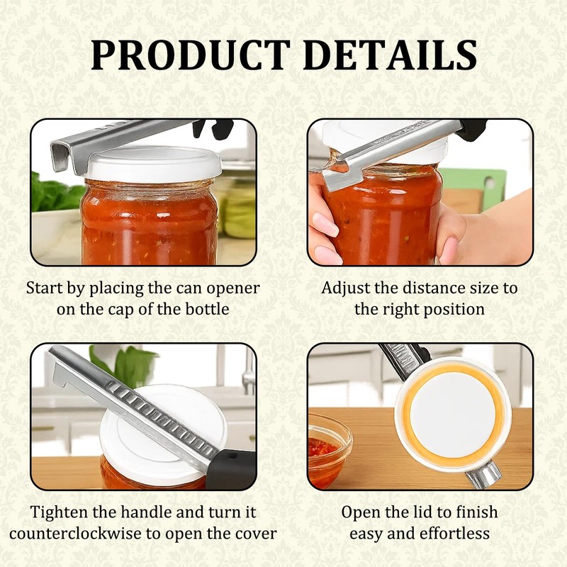 2PCS Jar Opener, Jar Openers for Arthritis Hands, Bottle Openers