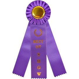 BOS ribbons TOOBOSS Best of Show Rosette Award Ribbon (Purple) - 3 Streamer