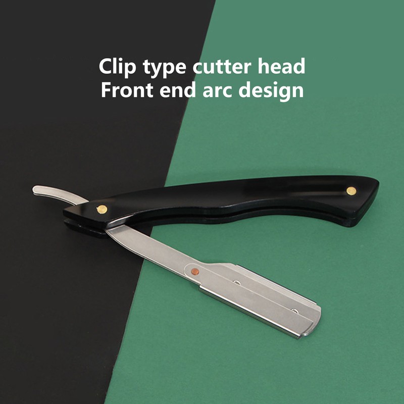 Beard Blade Holder Stainless Steel Foldable Manual Barber Straight Edge