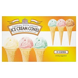 ( 21s Pack ) Carousel Wafer Company 21 Ice Cream Cones