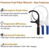 3-Piece Diesel Fuel Filter Wrench Set (4.6/6/8 Inch) - Heavy-Duty