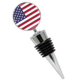 USA Flag Wine Bottle Stopper in Gift Box, Perfect for House Warming Gift