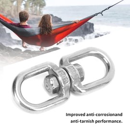 Double Ended Swivel Eye Hook, 10Pcs M6 Swivel Shackle Eye Hook Swivel Hooks 8‑Shaped Connector Stainless Steel 8‑Shape Shackle Connector for Fishing