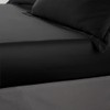 Catherine Lansfield Silky Soft Satin Double Fitted Sheet Black