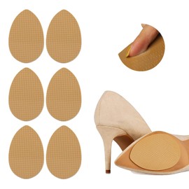 Riootlnm 3 Pairs Shoe Grips, Non-Slip Shoes Pads Adhesive Shoe Sole Protectors, Silicone Gel Shoe Grips on Bottom of Shoes, High Heel Noise Reduction for Women Men (Yellow)