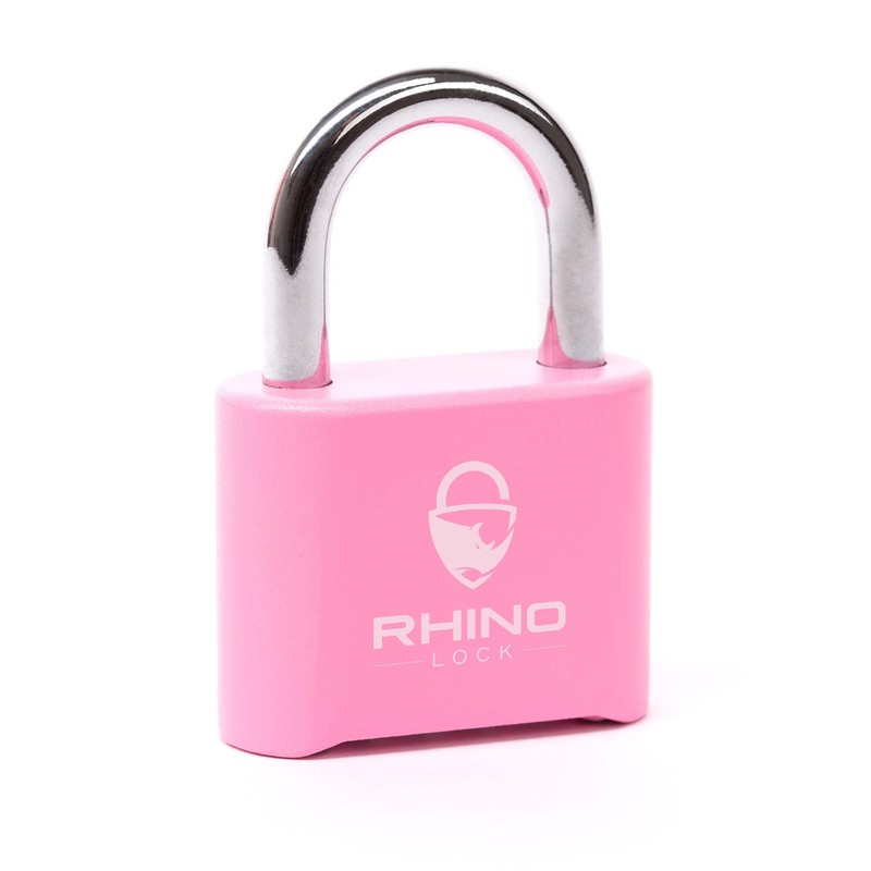 Rhino Lock Secure Lock - Pink 4 Digit Combination Padlock