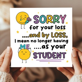 RED OCEAN Funny Leaving School Nursery College Card For Teacher, Joke Goodbye Leaving Card, Novelty Joke For Teachers, End of Term, Leavers Cards For TA Teaching Assistant