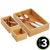 mDesign Kitchen Storage Box - Bamboo Drawer Box in Various