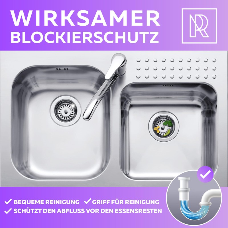 M. ROSENFELD HOME Indispensable universal strainer basket sink, 79 mm,
