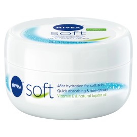 Nivea Soft Moisturizing Creme Refreshing Jojoba Oil & Vitamin E Formula 6.8 oz