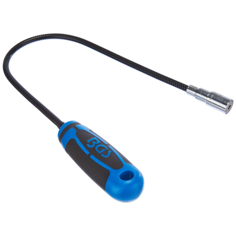 BGS 3187 Magnetic Pick-up Tool with LED, Silver/Black/Blue, 600 mm