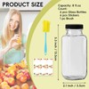 Yokodaza 8 oz Glass Juice Bottles with Lids 6-Pack -