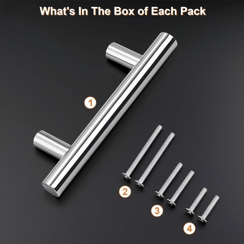Probrico 30 Pack Hole Centers (76mm) 3inch Polished Chrome Kitchen