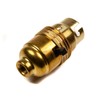 Switched Lamp Holder Brass Bayonet Cap (BC) (B22d) 10mm Screw