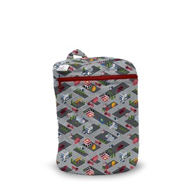 Kanga Care Wet Bag Mini Seam Sealed Waterproof 3D Dimensional for Baby Cloth Diapers, Travel, Beach, Pool, Gym, Swim | Wee Hoo (Scarlet)