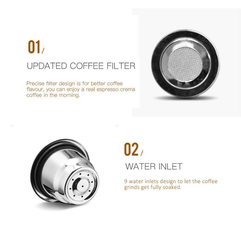 i Cafilas Nespresso Capsules Stainless Steel Compatible with Nespresso Capsules