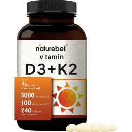 Naturebell Vitamin D3 5000IU with K2 MK7 100Mcg & Citrus Bergamot Bundle Pack