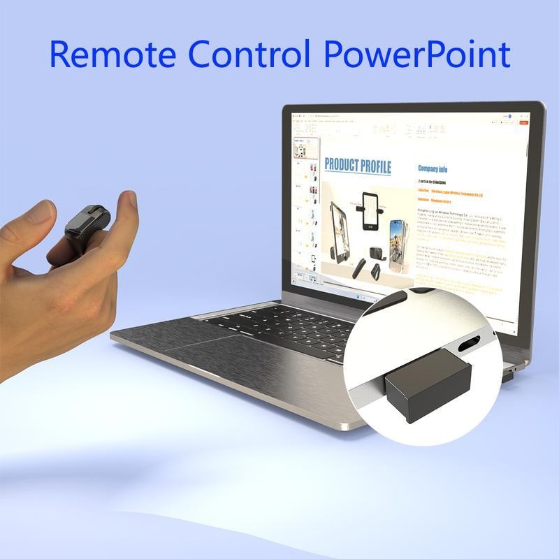 Bluetooth+2.4G Remote Control Scrolling Finger Ring Air Mouse with Touchpad