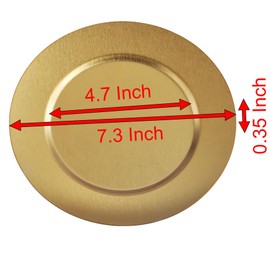 1 Pcs 7 Inch Circular Trinket Tray, Gold Stainless Steel, Flat Bottom, for Serving Trays Towel Storage Dish Plate Tea Fruit Trays Cosmetics Jewelry Plate Decorative Storage Tray (1)