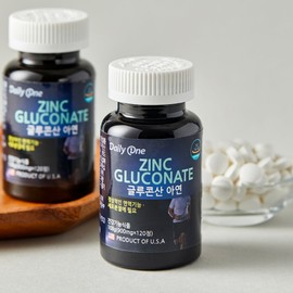 Daily One Zinc Gluconate 108g, 120 tablets x 1 container, 4 months supply