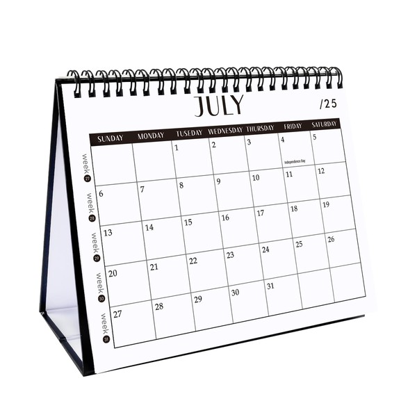 GuassLee Desk Calendar 2025, 2025-2026 12 Months Flip Desktop Calendar